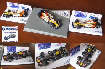 3 Red Bull RB4 et 3 Renault R26