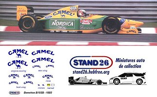 Decals Camel Benetton 1993