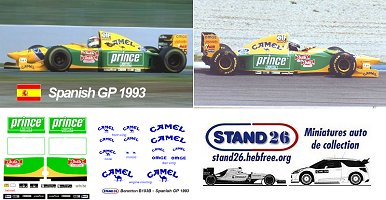 Decals Benetton Espagne 1993