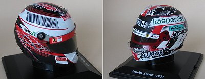 casques raikkonen 2007 barcodes & Leclerc 2021